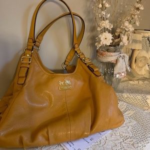 Coach Pumpkin Leather Shoulder Bag